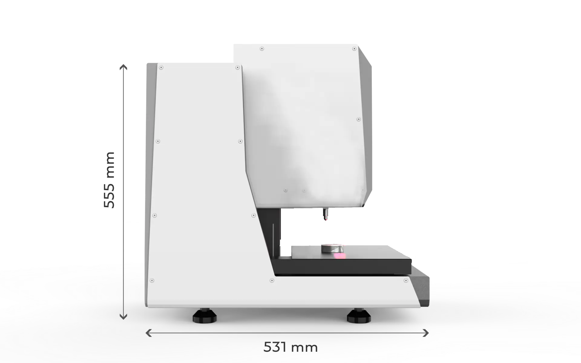i3D WLI ECO – Seitenansicht mit angehobenem Messkopf