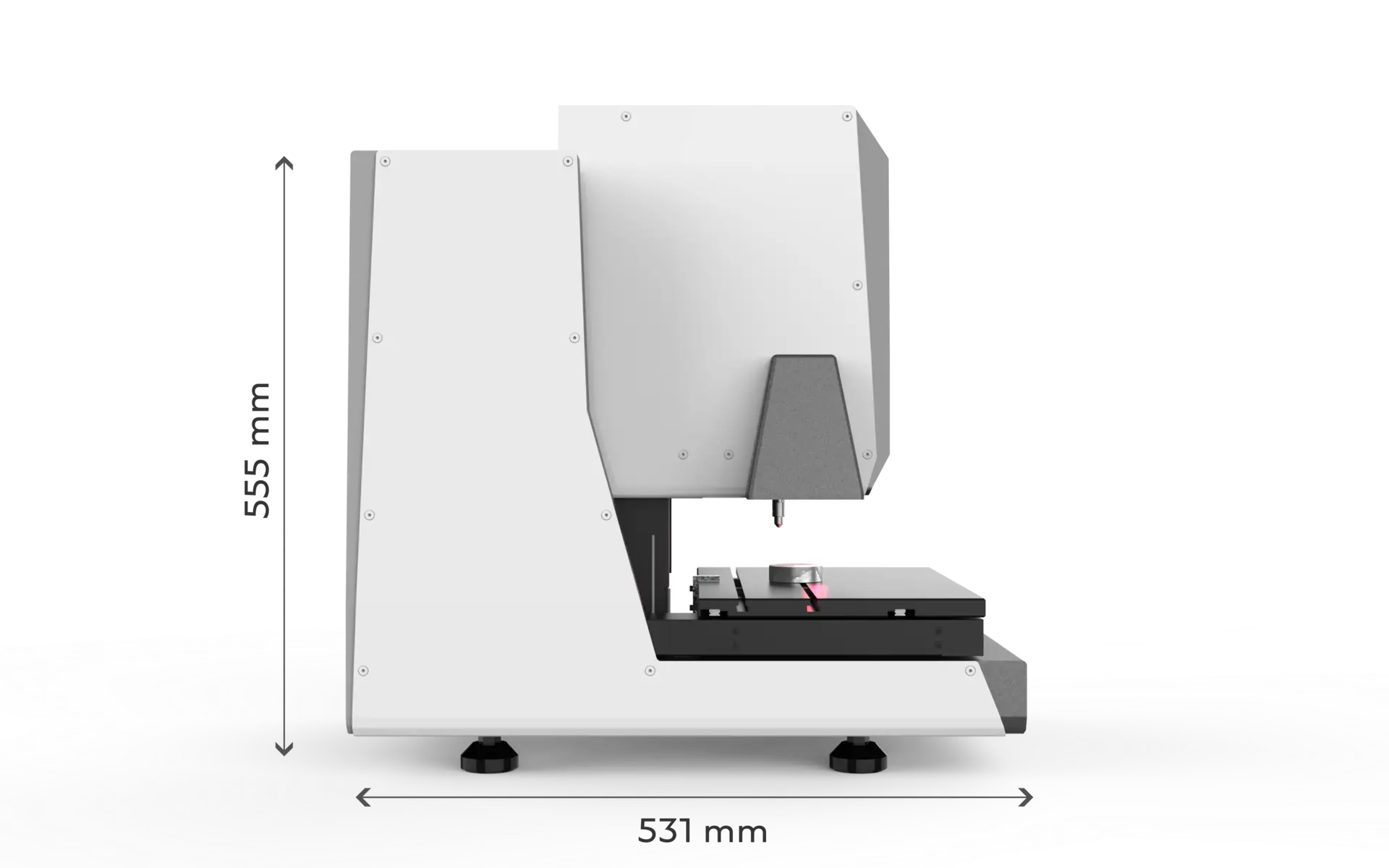 i3D WLI PRO – Seitenansicht mit angehobenem Messkopf